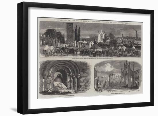 Illustrations of the Great Fire at Enschede, Holland-null-Framed Giclee Print