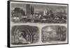 Illustrations of the Great Fire at Enschede, Holland-null-Framed Stretched Canvas