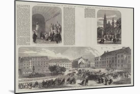 Illustrations of the Visit of the Prince and Princess of Wales to Denmark-null-Mounted Giclee Print