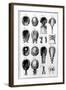 Illustrations of Various Wig Fashions, Plate Vii, Vol.8, from 'Encyclopedie Des Sciences Et…-null-Framed Giclee Print