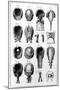 Illustrations of Various Wig Fashions, Plate Vii, Vol.8, from 'Encyclopedie Des Sciences Et…-null-Mounted Giclee Print