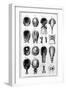 Illustrations of Various Wig Fashions, Plate Vii, Vol.8, from 'Encyclopedie Des Sciences Et…-null-Framed Giclee Print