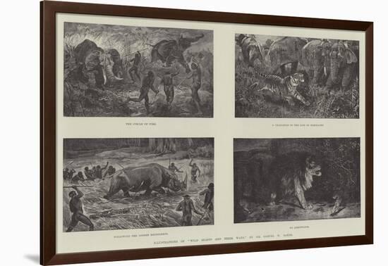 Illustrations of Wild Beasts and their Ways, by Sir Samuel W Baker-null-Framed Giclee Print