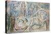 Illustrations to Dante's 'Divine Comedy', Beatrice Addressing Dante from the Car-William Blake-Stretched Canvas