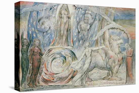 Illustrations to Dante's 'Divine Comedy', Beatrice Addressing Dante from the Car-William Blake-Stretched Canvas