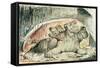 Illustrations to Dante's 'Divine Comedy', Cerberus-William Blake-Framed Stretched Canvas