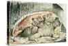 Illustrations to Dante's 'Divine Comedy', Cerberus-William Blake-Stretched Canvas