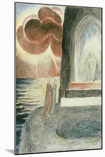 Illustrations to Dante's 'Divine Comedy', Dante and Virgil Approaching the Angel-William Blake-Mounted Giclee Print