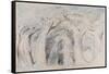Illustrations to Dante's 'Divine Comedy', Dante and Virgil Penetrating the Forest-William Blake-Framed Stretched Canvas