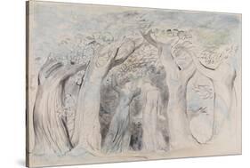 Illustrations to Dante's 'Divine Comedy', Dante and Virgil Penetrating the Forest-William Blake-Stretched Canvas