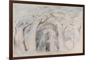 Illustrations to Dante's 'Divine Comedy', Dante and Virgil Penetrating the Forest-William Blake-Framed Giclee Print