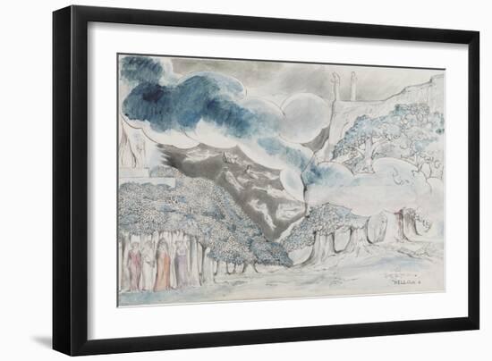 Illustrations to Dante's 'Divine Comedy', Homer and the Ancient Poets-William Blake-Framed Giclee Print