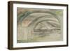 Illustrations to Dante's 'Divine Comedy', the Devils, with Dante and Virgil by the Side of the Pool-William Blake-Framed Giclee Print