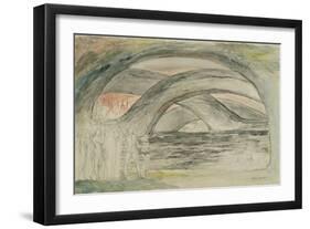 Illustrations to Dante's 'Divine Comedy', the Devils, with Dante and Virgil by the Side of the Pool-William Blake-Framed Giclee Print