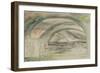 Illustrations to Dante's 'Divine Comedy', the Devils, with Dante and Virgil by the Side of the Pool-William Blake-Framed Premium Giclee Print