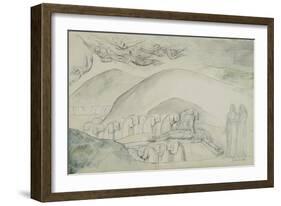 Illustrations to Dante's 'Divine Comedy', the Hypocrites with Caiaphas-William Blake-Framed Giclee Print