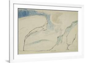 Illustrations to Dante's 'Divine Comedy', the Laborious Passage Along the Rocks-William Blake-Framed Giclee Print