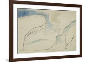 Illustrations to Dante's 'Divine Comedy', the Laborious Passage Along the Rocks-William Blake-Framed Giclee Print