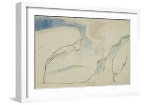 Illustrations to Dante's 'Divine Comedy', the Laborious Passage Along the Rocks-William Blake-Framed Giclee Print