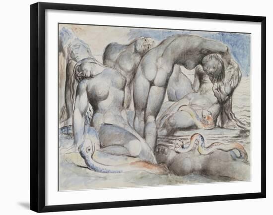 Illustrations to Dante's 'Divine Comedy', the Punishment of the Thieves-William Blake-Framed Giclee Print