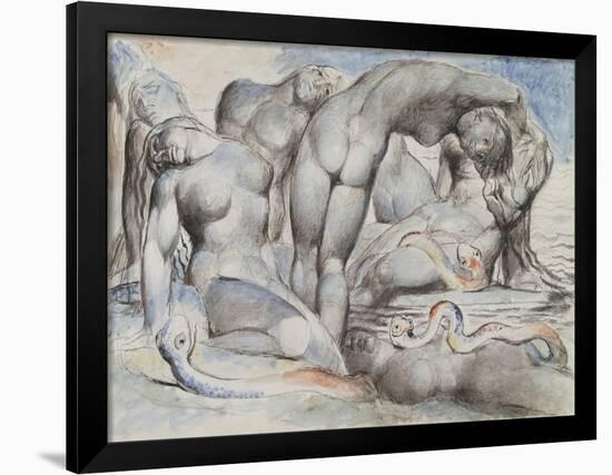 Illustrations to Dante's 'Divine Comedy', the Punishment of the Thieves-William Blake-Framed Giclee Print