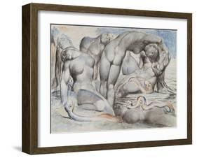 Illustrations to Dante's 'Divine Comedy', the Punishment of the Thieves-William Blake-Framed Giclee Print