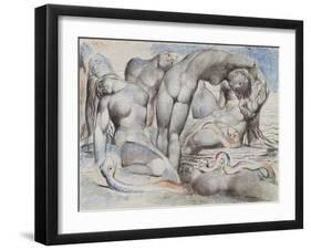 Illustrations to Dante's 'Divine Comedy', the Punishment of the Thieves-William Blake-Framed Giclee Print