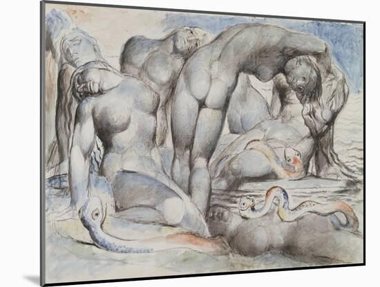 Illustrations to Dante's 'Divine Comedy', the Punishment of the Thieves-William Blake-Mounted Giclee Print