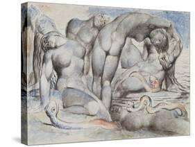 Illustrations to Dante's 'Divine Comedy', the Punishment of the Thieves-William Blake-Stretched Canvas