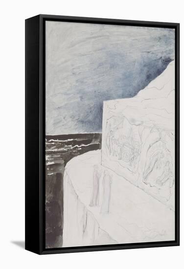 Illustrations to Dante's 'Divine Comedy', the Rock Sculptured with the Recovery of the Ark and the-William Blake-Framed Stretched Canvas