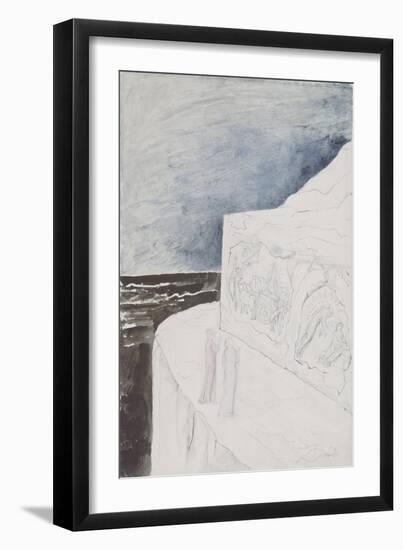 Illustrations to Dante's 'Divine Comedy', the Rock Sculptured with the Recovery of the Ark and the-William Blake-Framed Giclee Print