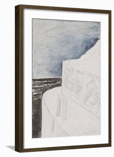 Illustrations to Dante's 'Divine Comedy', the Rock Sculptured with the Recovery of the Ark and the-William Blake-Framed Giclee Print