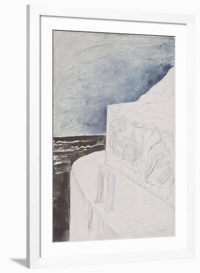 Illustrations to Dante's 'Divine Comedy', the Rock Sculptured with the Recovery of the Ark and the-William Blake-Framed Premium Giclee Print