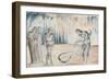 Illustrations to Dante's 'Divine Comedy', the Serpent Attacking Buoso Donati-William Blake-Framed Giclee Print
