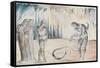 Illustrations to Dante's 'Divine Comedy', the Serpent Attacking Buoso Donati-William Blake-Framed Stretched Canvas