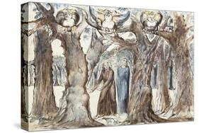 Illustrations to Dante's Divine Comedy, the Wood of the Self-Murderers-William Blake-Stretched Canvas