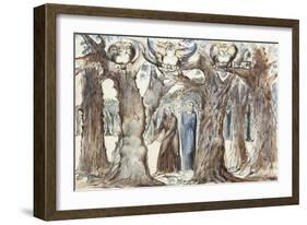 Illustrations to Dante's Divine Comedy, the Wood of the Self-Murderers-William Blake-Framed Giclee Print