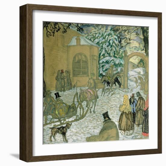 Illustraton For Dubrovsky, by Alexander Pushkin-Boris Dmitrievich Grigoriev-Framed Giclee Print