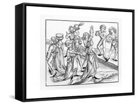 Illustraton of Dancers Being Punished by Dancing for One Year-null-Framed Stretched Canvas