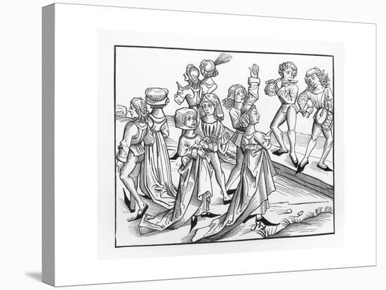 Illustraton of Dancers Being Punished by Dancing for One Year-null-Stretched Canvas