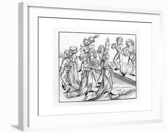 Illustraton of Dancers Being Punished by Dancing for One Year-null-Framed Giclee Print