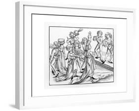 Illustraton of Dancers Being Punished by Dancing for One Year-null-Framed Giclee Print