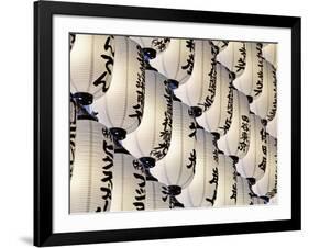 Iluminated paper lanterns at Meiji Shrine-Rudy Sulgan-Framed Photographic Print