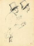 Studies for 'A Parisian Cafe': Sideview of Man's Head with Hat, C. 1872-1875-Ilya Efimovich Repin-Giclee Print