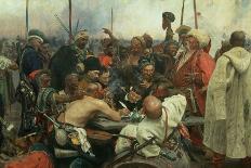 The Zaporozhye Cossacks Writing a Letter to the Turkish Sultan, 1890-91-Ilya Efimovich Repin-Giclee Print