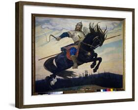 Ilya Mouromets (Elie De Mourom) (Ilya Muromets). Heros Legendaire Russe. Peinture De Viktor Mikhail-Victor Mikhailovich Vasnetsov-Framed Giclee Print