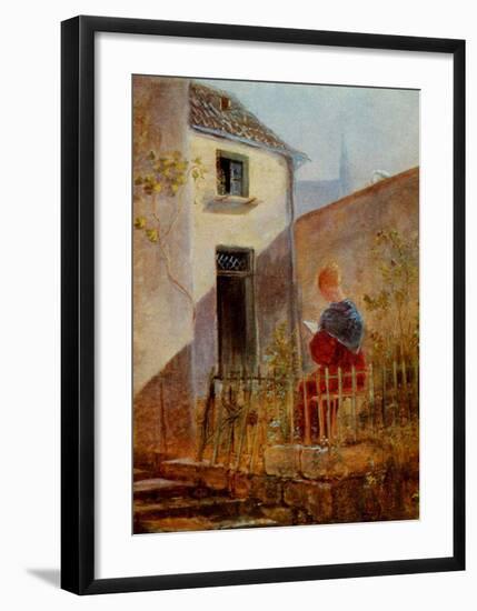 Im Hausgarten Garden-Carl Spitzweg-Framed Art Print