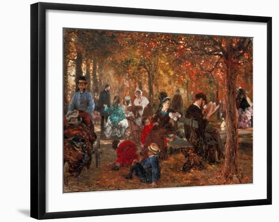 Im Jardin de Luxembourg. 1876-Adolph von Menzel-Framed Giclee Print