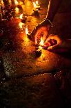 People Burning Oil Lamps as Religious Ritual in Hindu Temple. India-Im Perfect Lazybones-Photographic Print