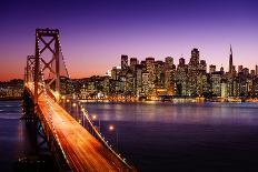 San Francisco Skyline and Bay Bridge at Sunset, California-IM_photo-Photographic Print